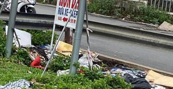 TP. Biên Hòa: Rác thải bừa bãi cạnh Bệnh Viện Nhi Đồng Đồng Nai, gây ô nhiễm môi trường