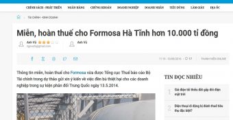 Cớ sao mãi dung t úng cho Formosa t àn ph á Việt Nam?